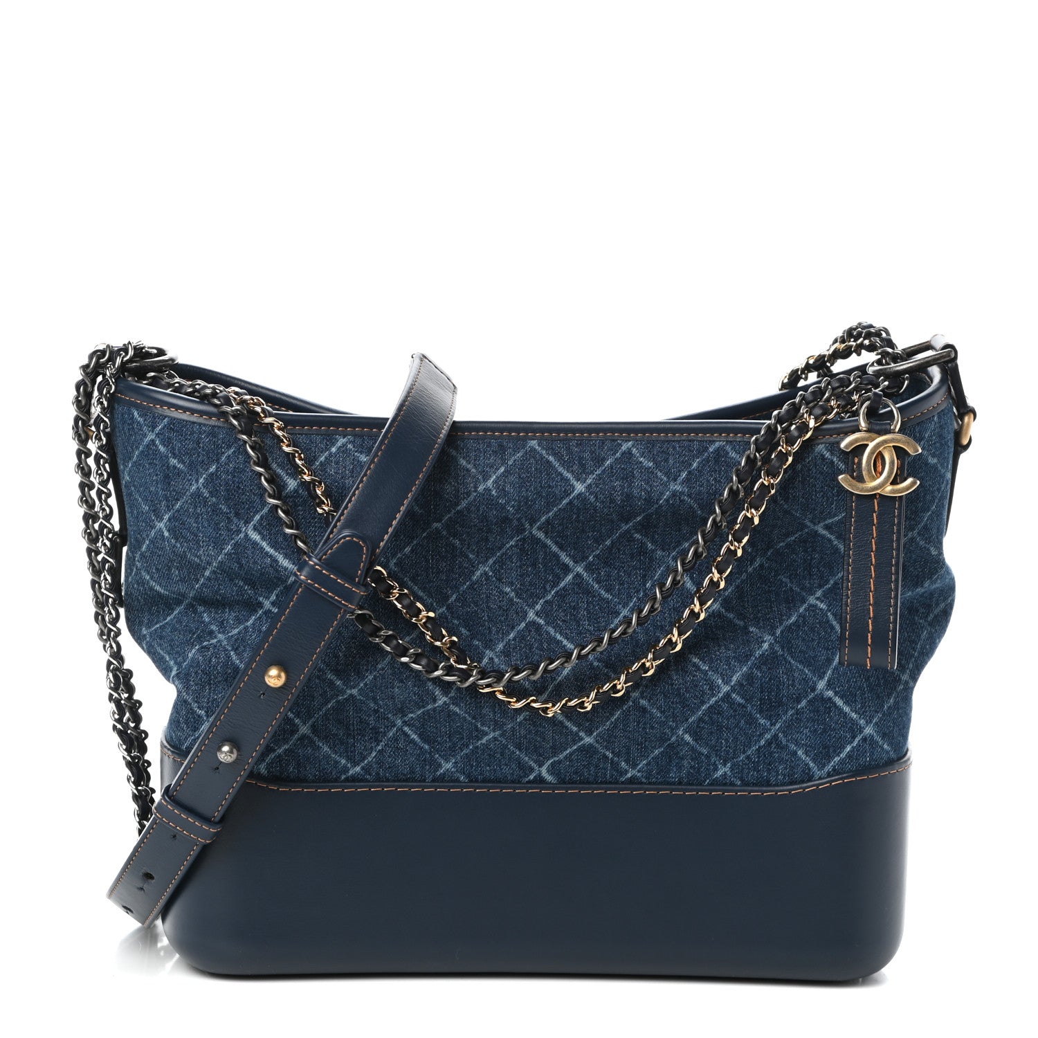 Chanel Denim Calfskin Medium Gabrielle Hobo Blue 1 of 10