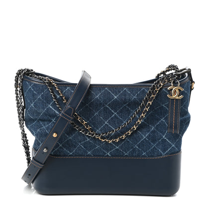 Chanel Denim Calfskin Medium Gabrielle Hobo Blue 1 of 10