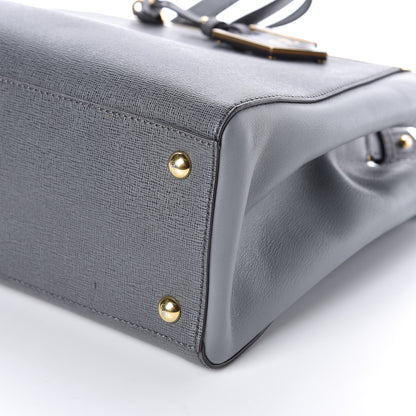 Fendi Vitello Elite Petite 2Jours Tote Grigio Grigio Chiaro 11 of 12
