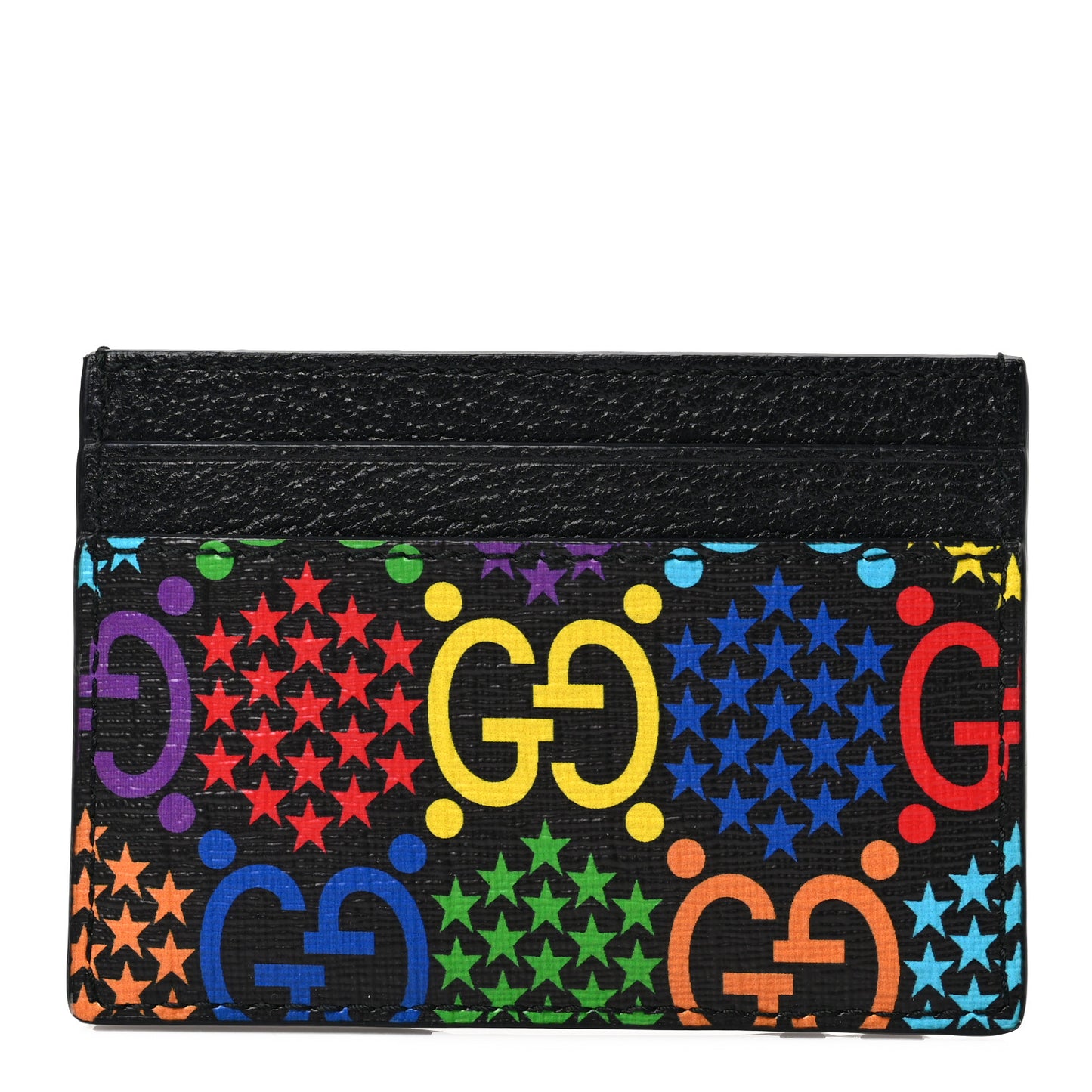 GG Supreme Monogram Psychedelic Card Holder Black