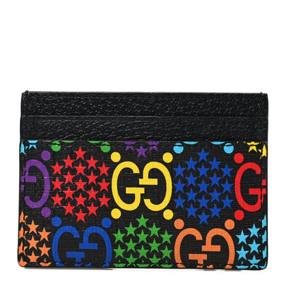 Gucci GG Supreme Monogram Psychedelic Card Holder Black 1 of 5