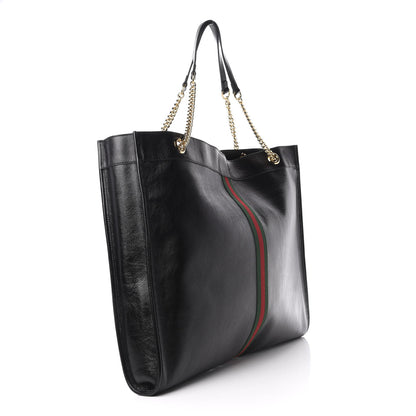 Gucci Calfskin Large Rajah Chain Tote Black 4 of 13