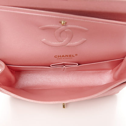 Chanel Iridescent Caviar Quilted Medium Double Flap Rose Pink 5 of 11