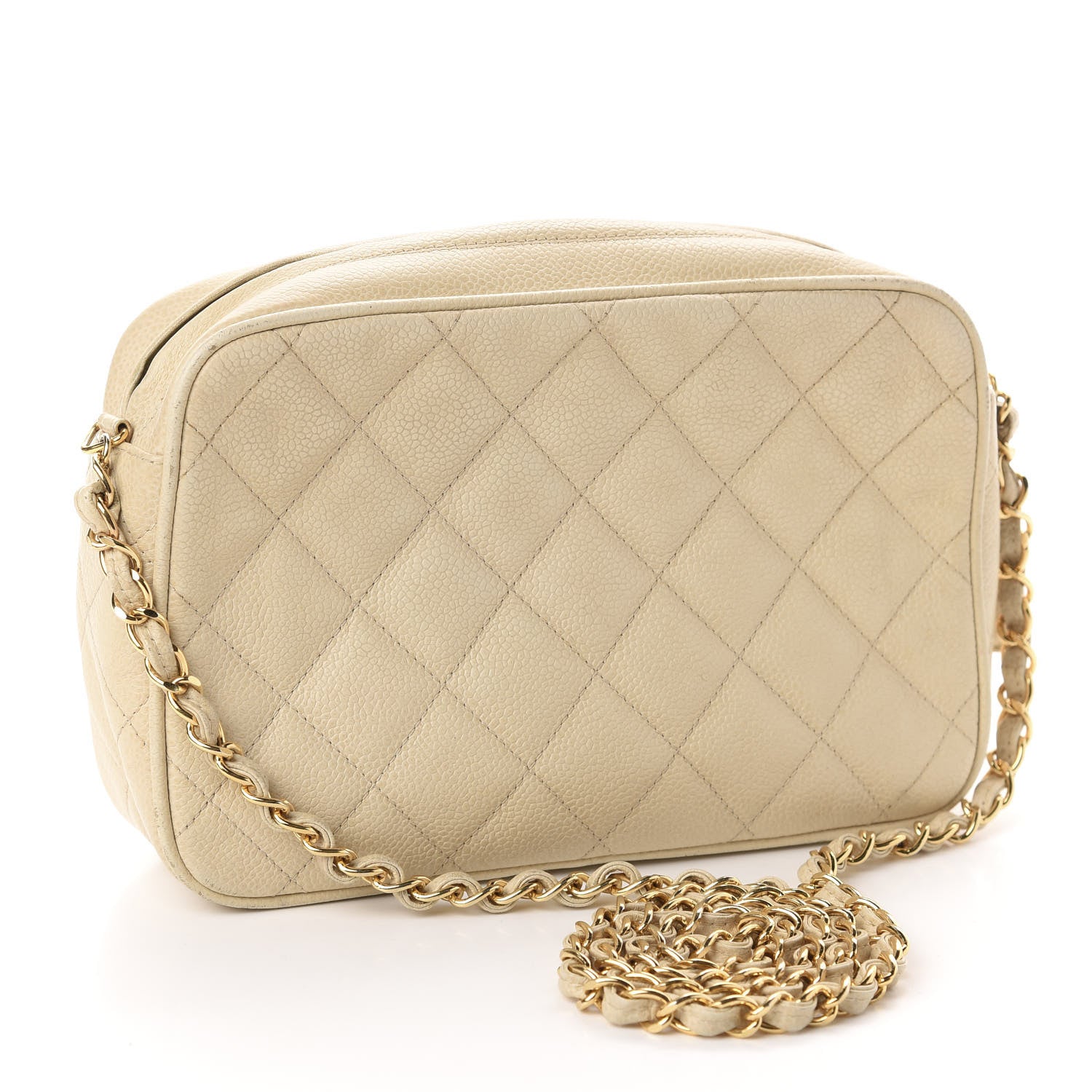 Chanel Caviar Quilted Camera Case Beige Clair 3 of 16