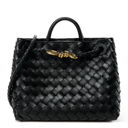 Bottega Veneta Nappa Intrecciato Small Andiamo Shoulder Bag Black 1 of 14