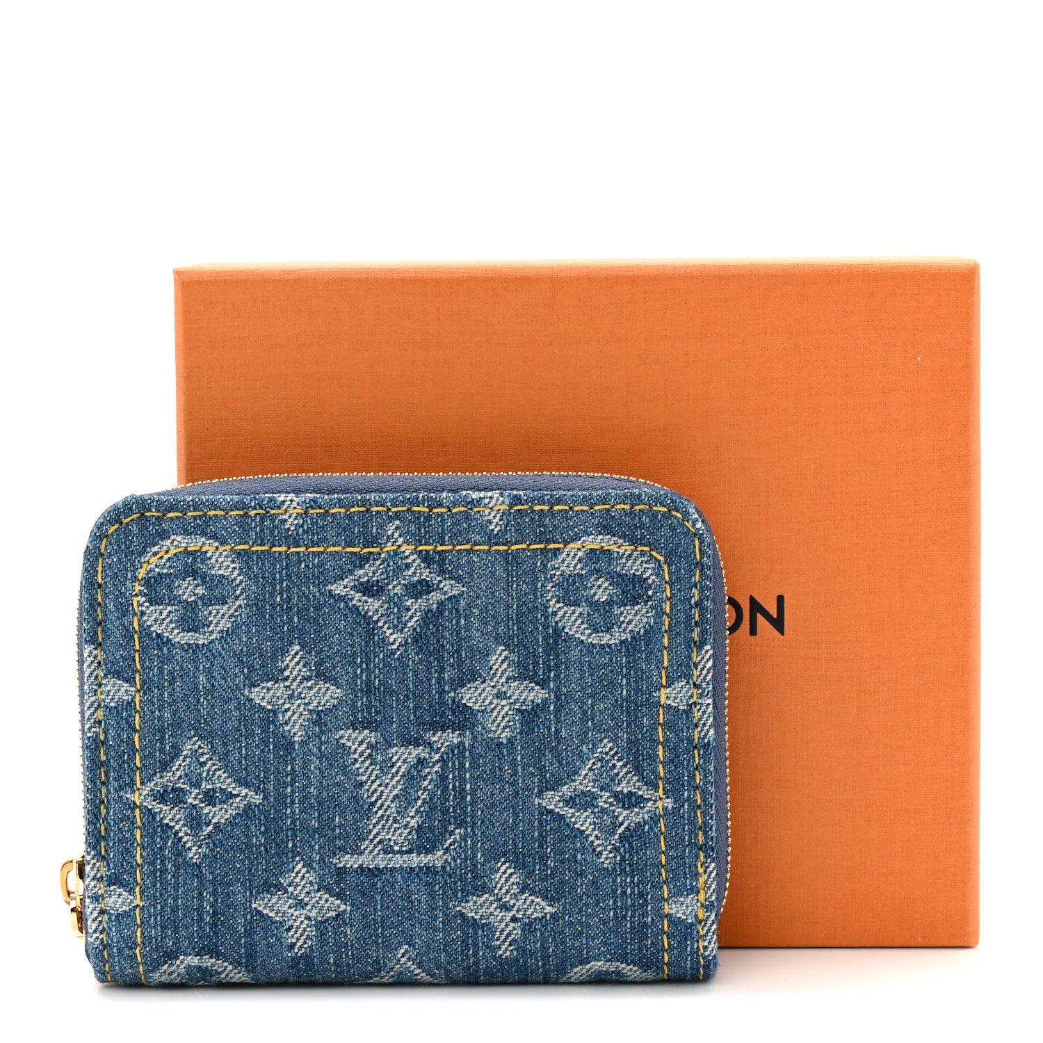 Louis Vuitton Denim Monogram Zippy Coin Purse Blue 7 of 7