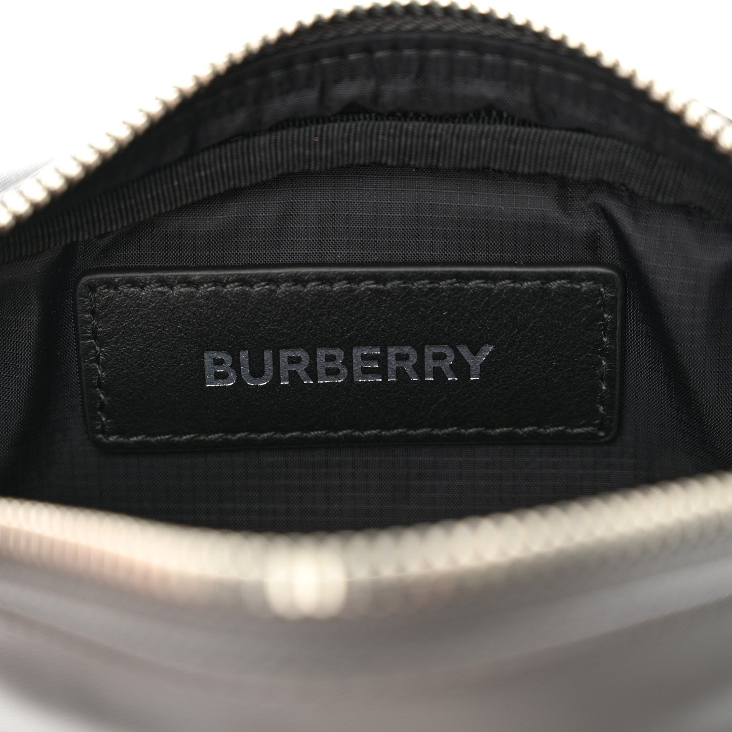Econyl Logo Print Small Cannon Bum Bag Charcoal Grey