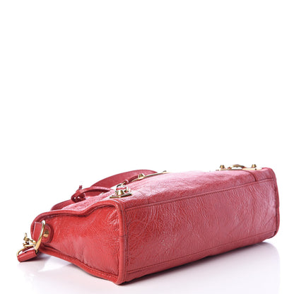 Balenciaga Agneau Gold Metallic Edge Hardware S City Rouge Rubis 4 of 18