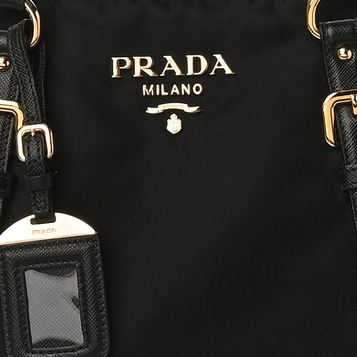 Prada Tessuto Nylon Saffiano Tote Black 9 of 11