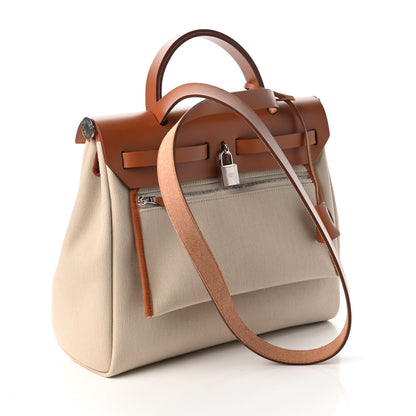Hermes Vache Hunter Criss Viking Herbag Zip Retourne 31 PM Beton Fauve 3 of 10