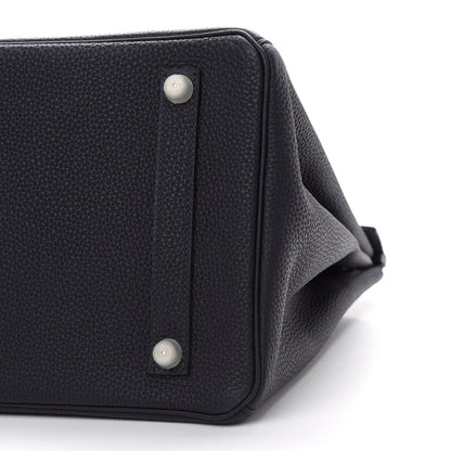 Hermes Togo Swift Officier Birkin 35 Bleu Nuit Vert Cypress 12 of 12