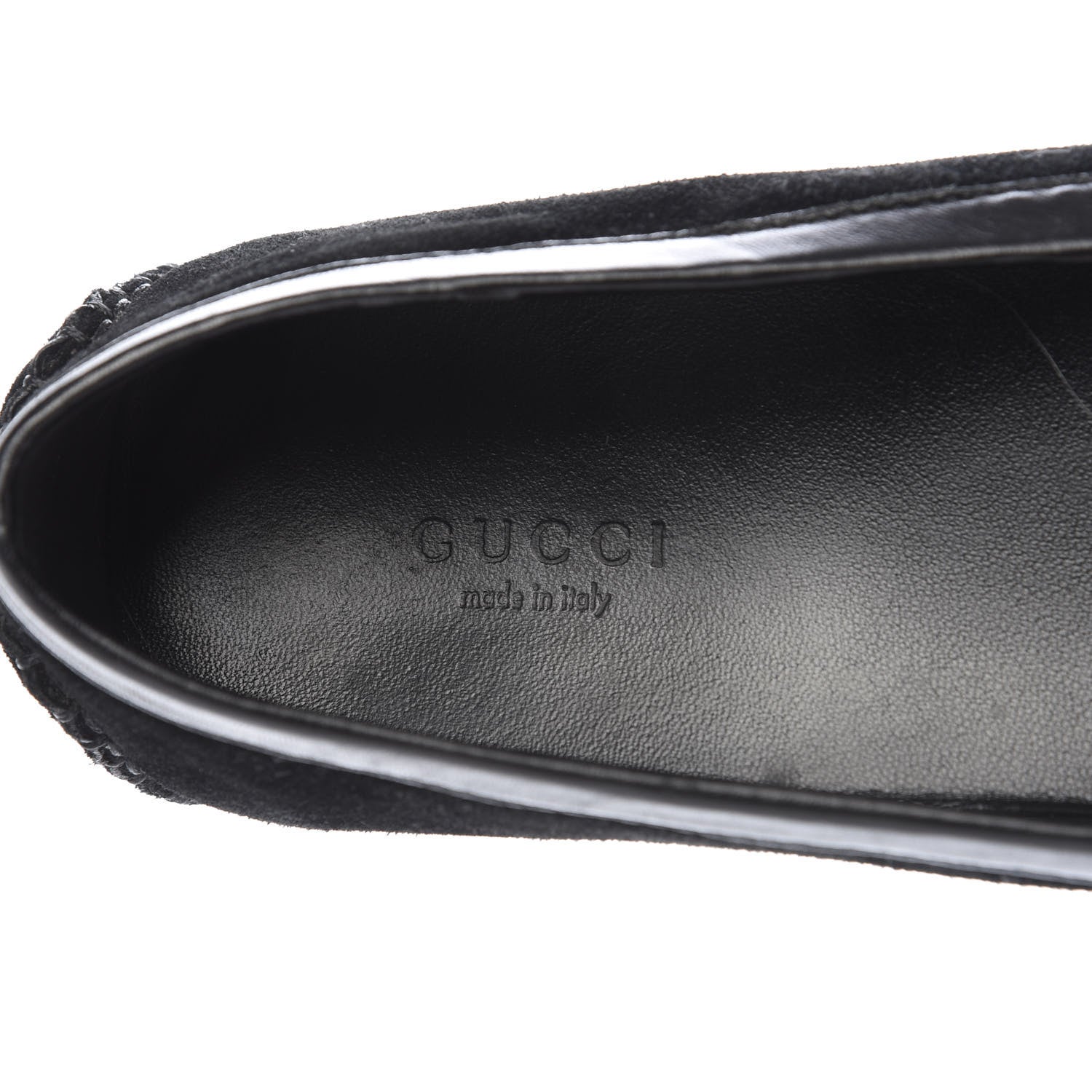 Gucci Suede Womens Horsebit Driver Loafers 38 Black 7 of 10