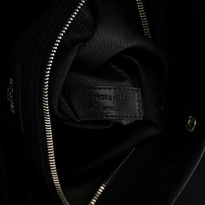 Saint Laurent Linen Calfskin Rive Gauche Tote Black 7 of 10