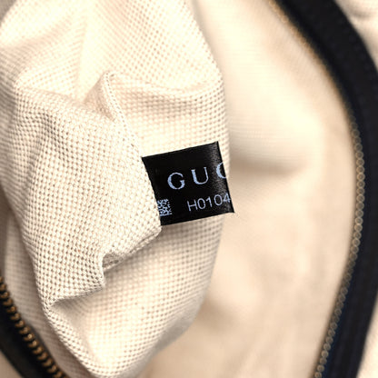 Gucci Monogram Vintage Web Medium Half Moon Hobo Navy 7 of 15