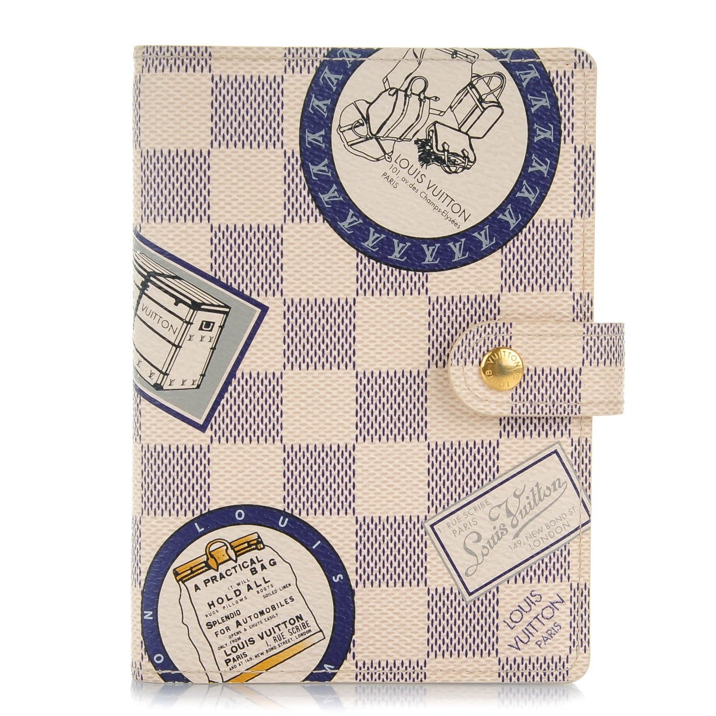 Damier Azur Patch Small Ring Agenda Cover
