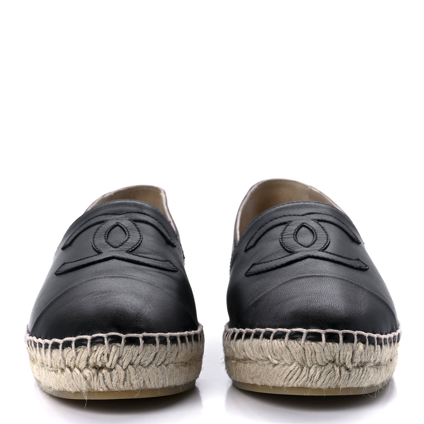 Lambskin CC Espadrilles 37 Black