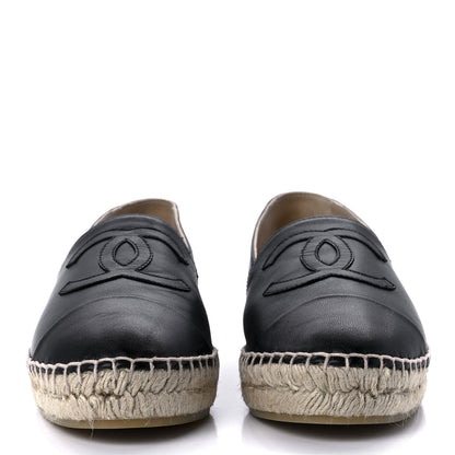Chanel Lambskin CC Espadrilles 37 Black 2 of 12