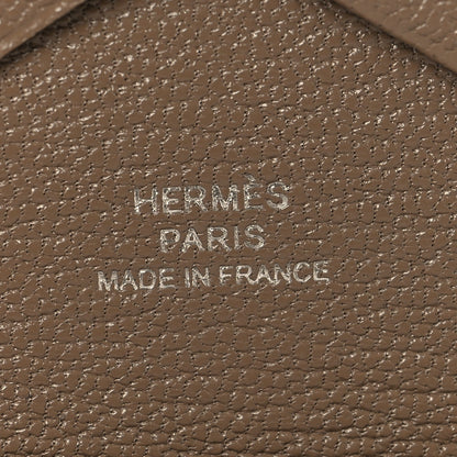 Hermes Epsom Calvi Duo Card Case Etoupe 6 of 6