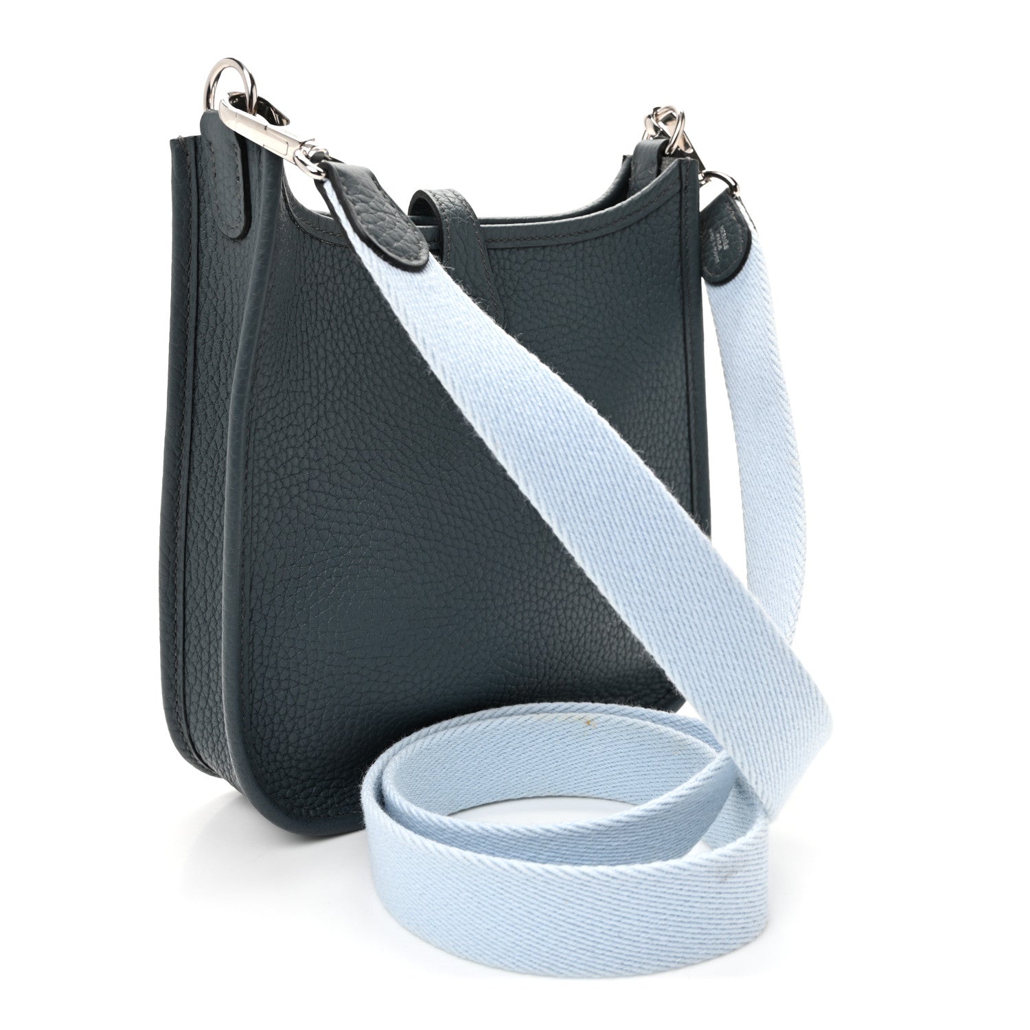 Hermes Taurillon Clemence Amazone Evelyne TPM Bleu Orage Bleu Brume 3 of 10