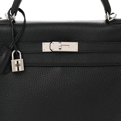 Hermes Taurillon Clemence Kelly Retourne 32 Black 8 of 11
