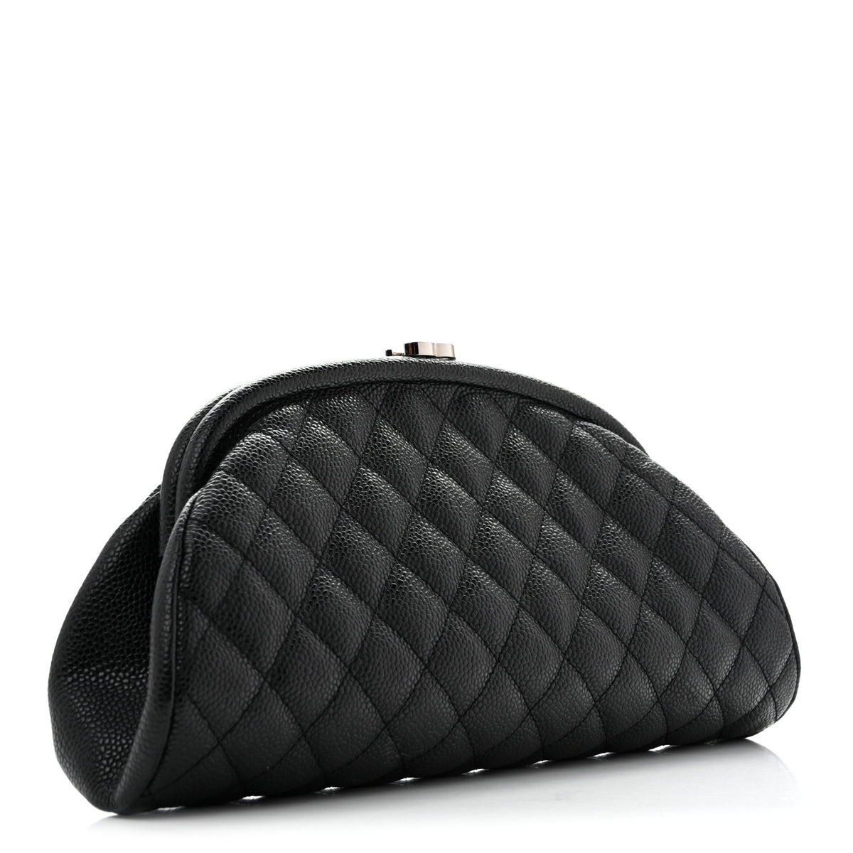 Caviar Quilted Timeless Clutch Black