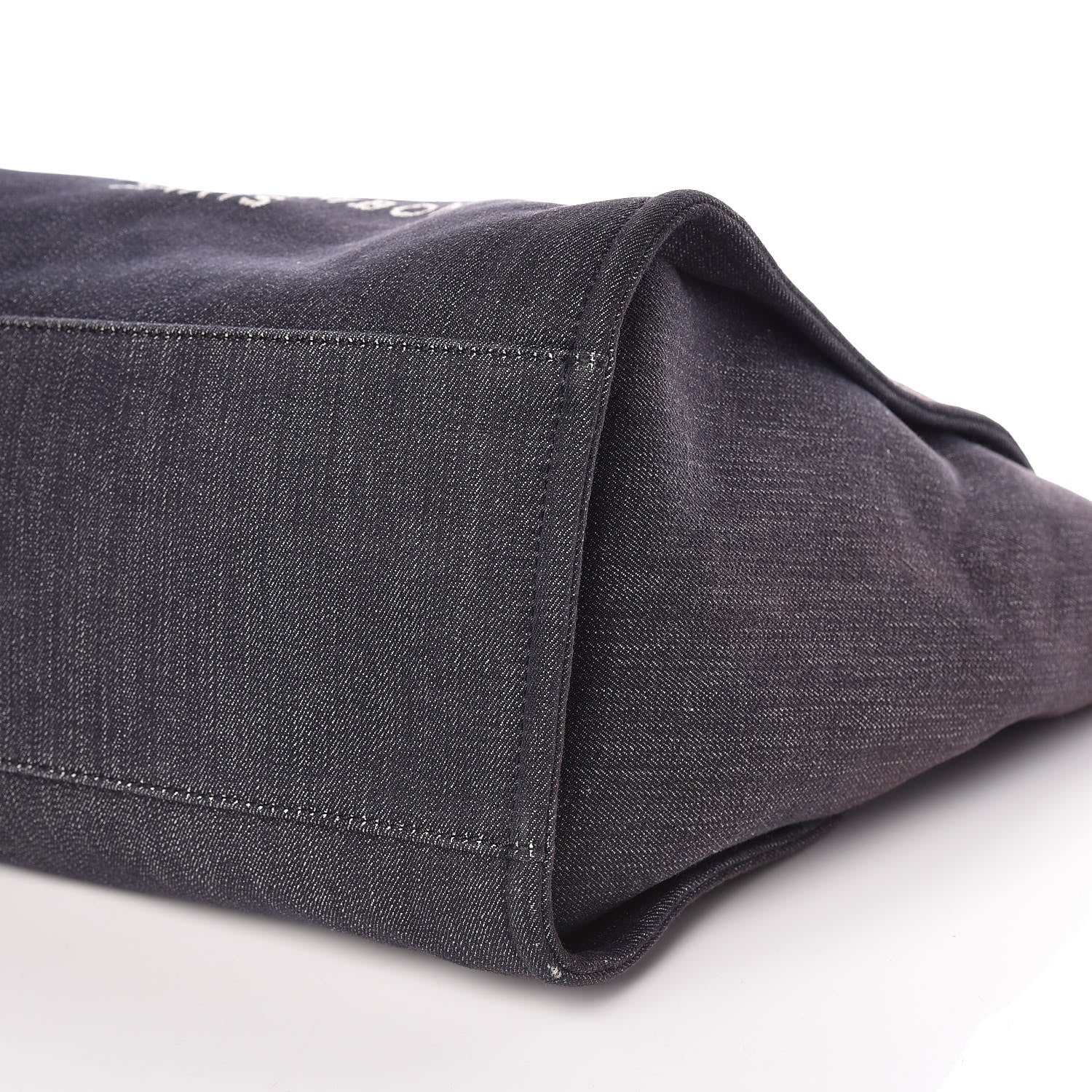 Chanel Denim Large Deauville Tote Dark Blue 9 of 9