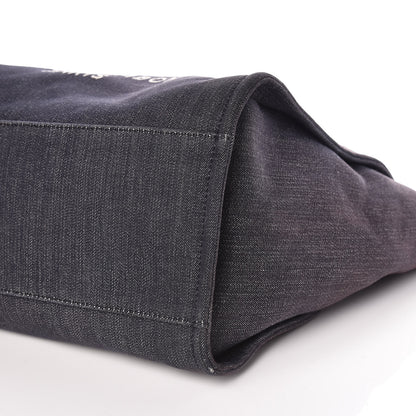 Chanel Denim Large Deauville Tote Dark Blue 9 of 9