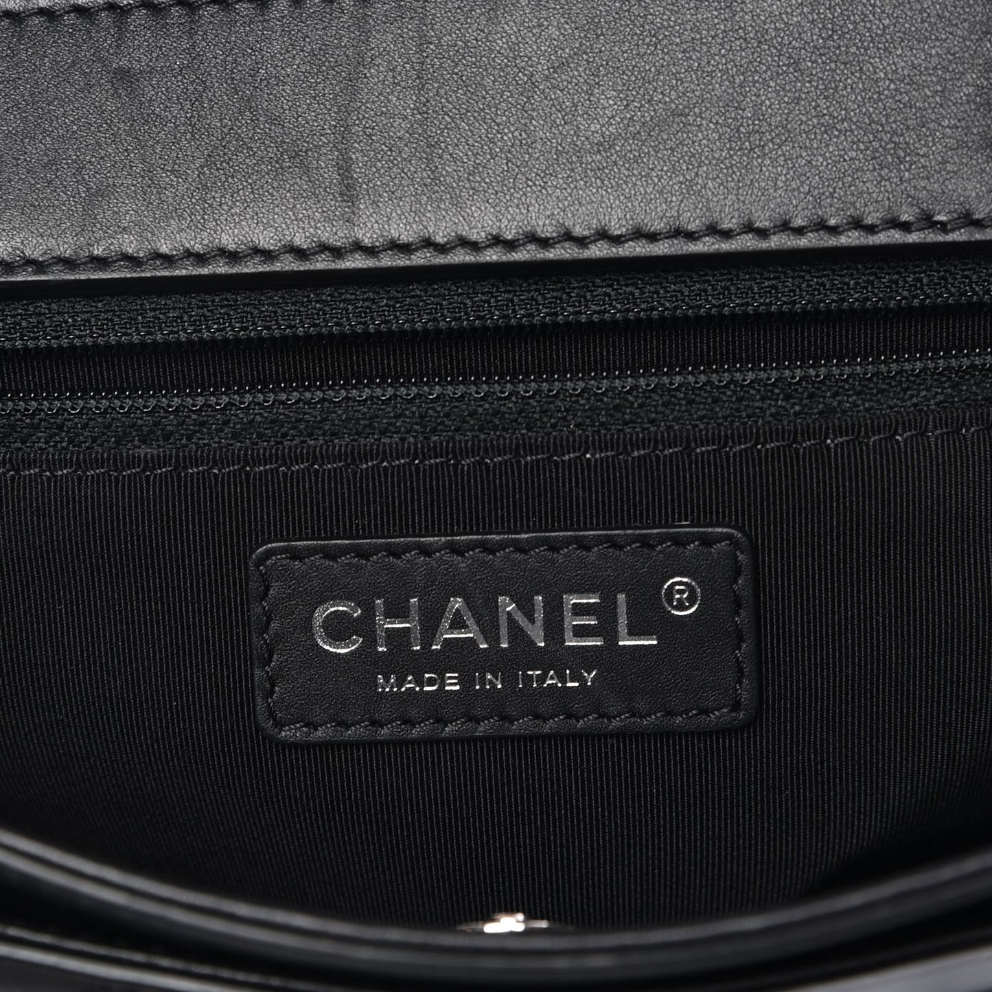 Calfskin Quilted Large Shopping Tote Black