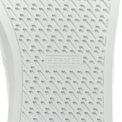 Hermes Canvas Embroidered Innocent Sneakers 39 White 7 of 9
