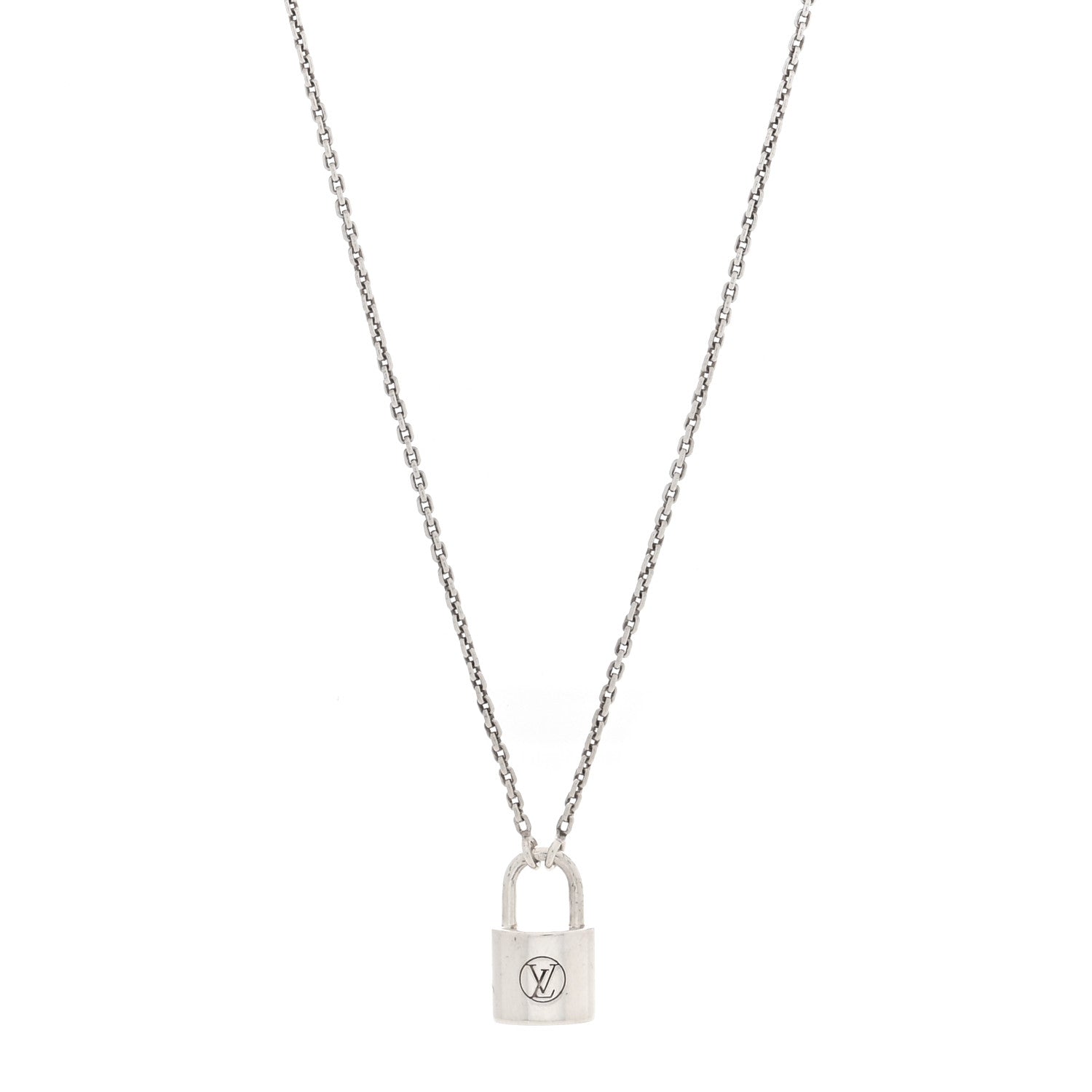 Louis Vuitton Sterling Silver Lockit Necklace 1 of 4