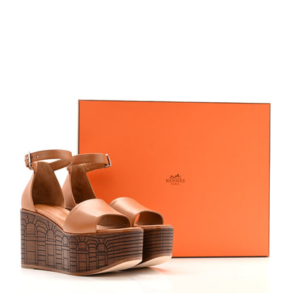 Hermes Calfskin Illusion 35 Sandals 36.5 Naturel 12 of 12