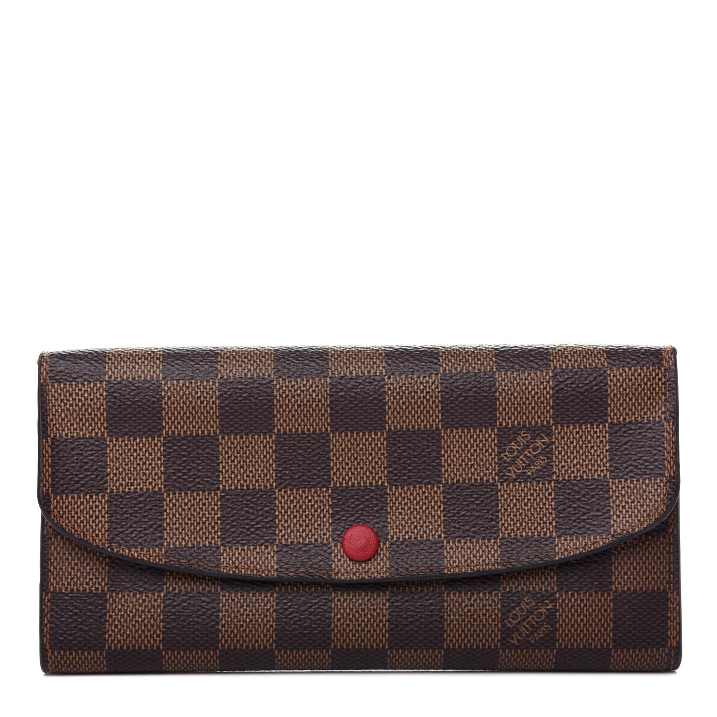 Damier Ebene Emilie Wallet Red