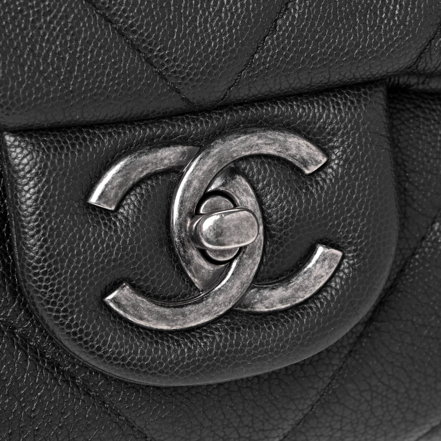 Chanel Calfskin Chevron Quilted XXL Travel Flap Bag Black 6 of 7