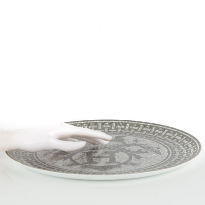Hermes Porcelain Mosaique au 24 Platine Tart Platter 2 of 7