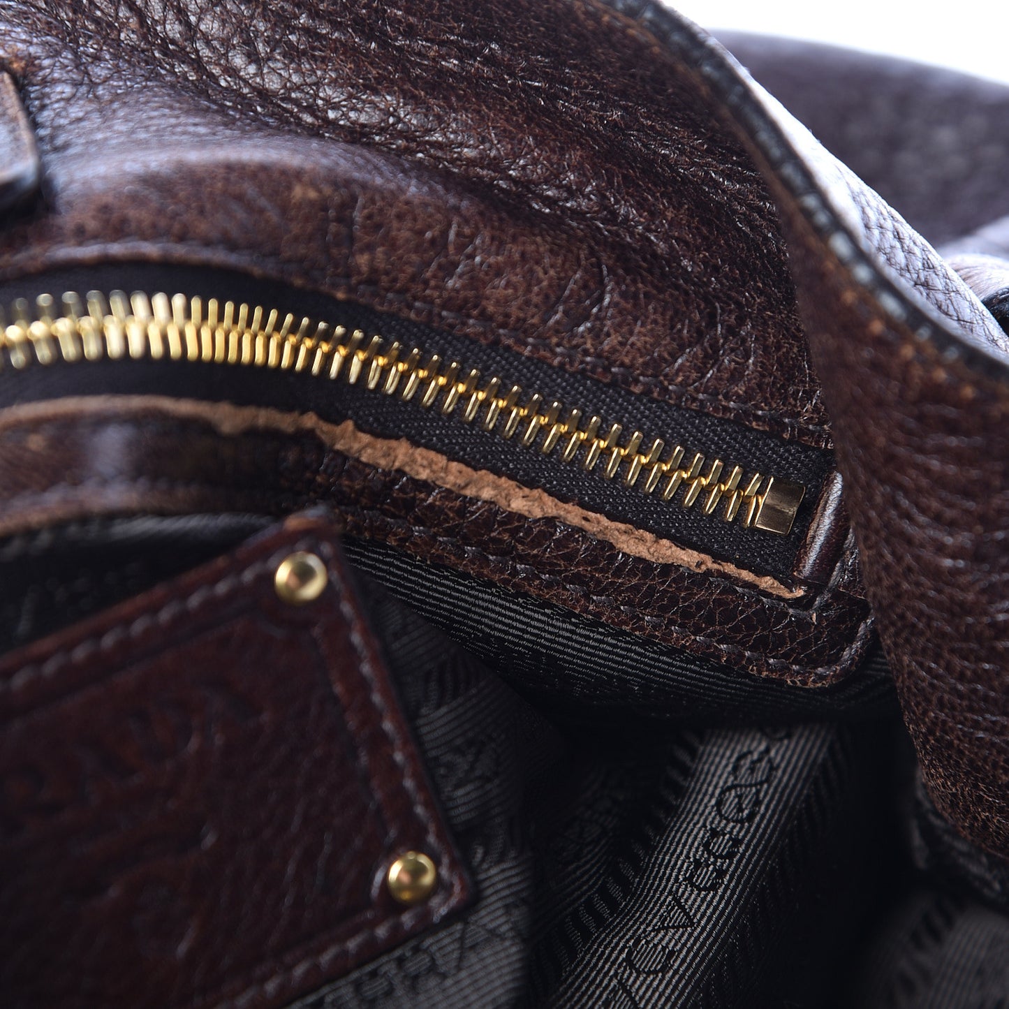 Vitello Daino Zip Hobo Bruciato