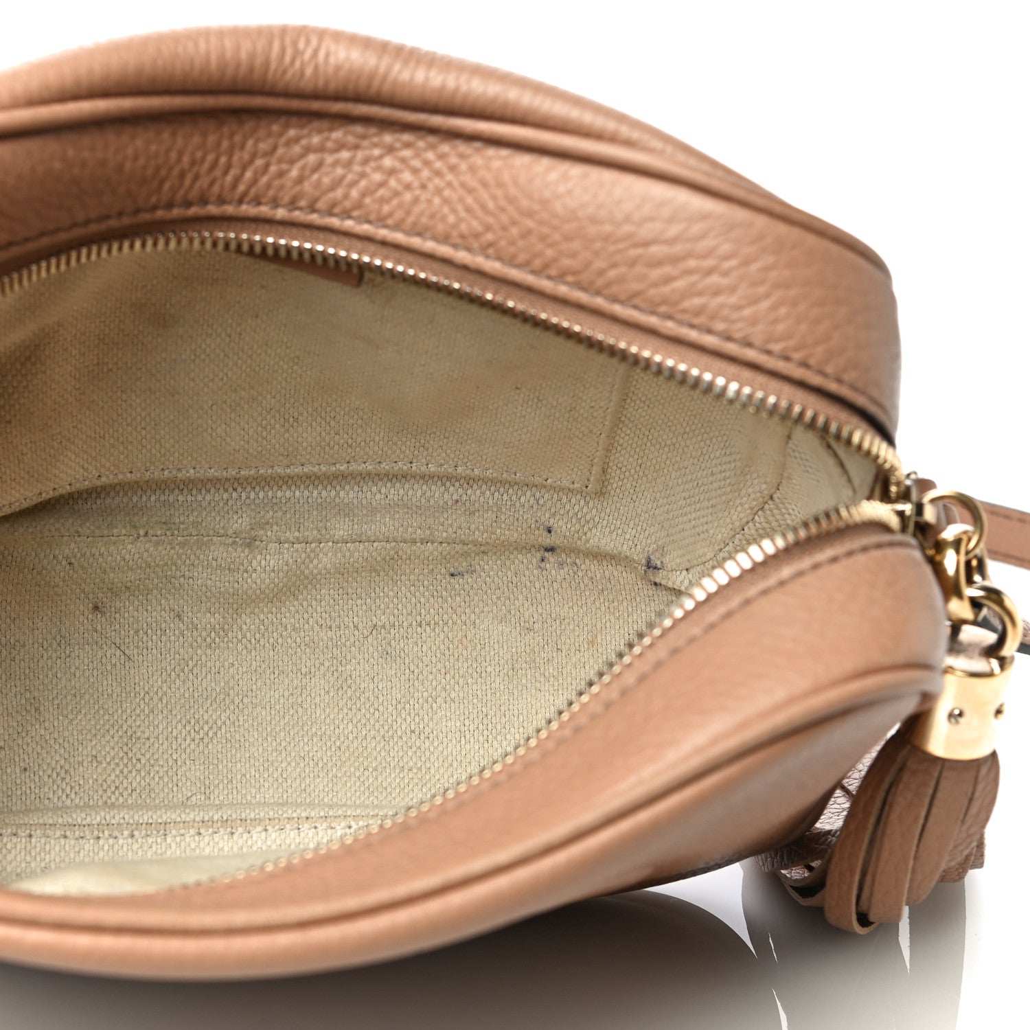 Gucci Pebbled Calfskin Small Soho Disco Bag Camelia 5 of 18