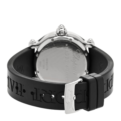 Chopard Stainless Steel Rubber Diamond 38mm Happy Sport Fish Quartz Watch Black 3 of 4