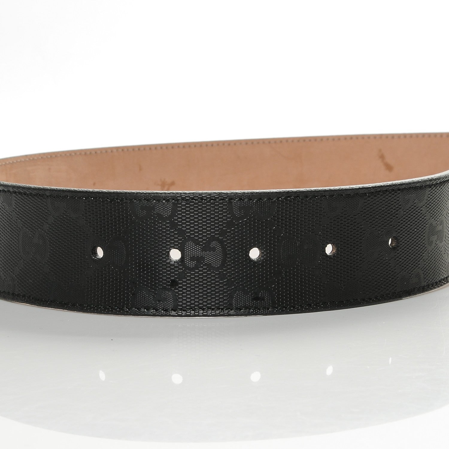 Gucci Imprime Monogram Interlocking G Belt 105 42 Black 6 of 8