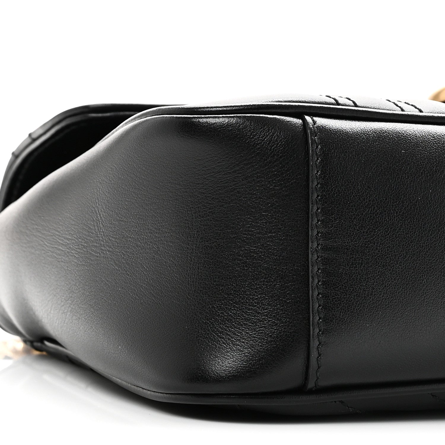 Gucci Calfskin Matelasse Small GG Marmont Shoulder Bag Black 9 of 10