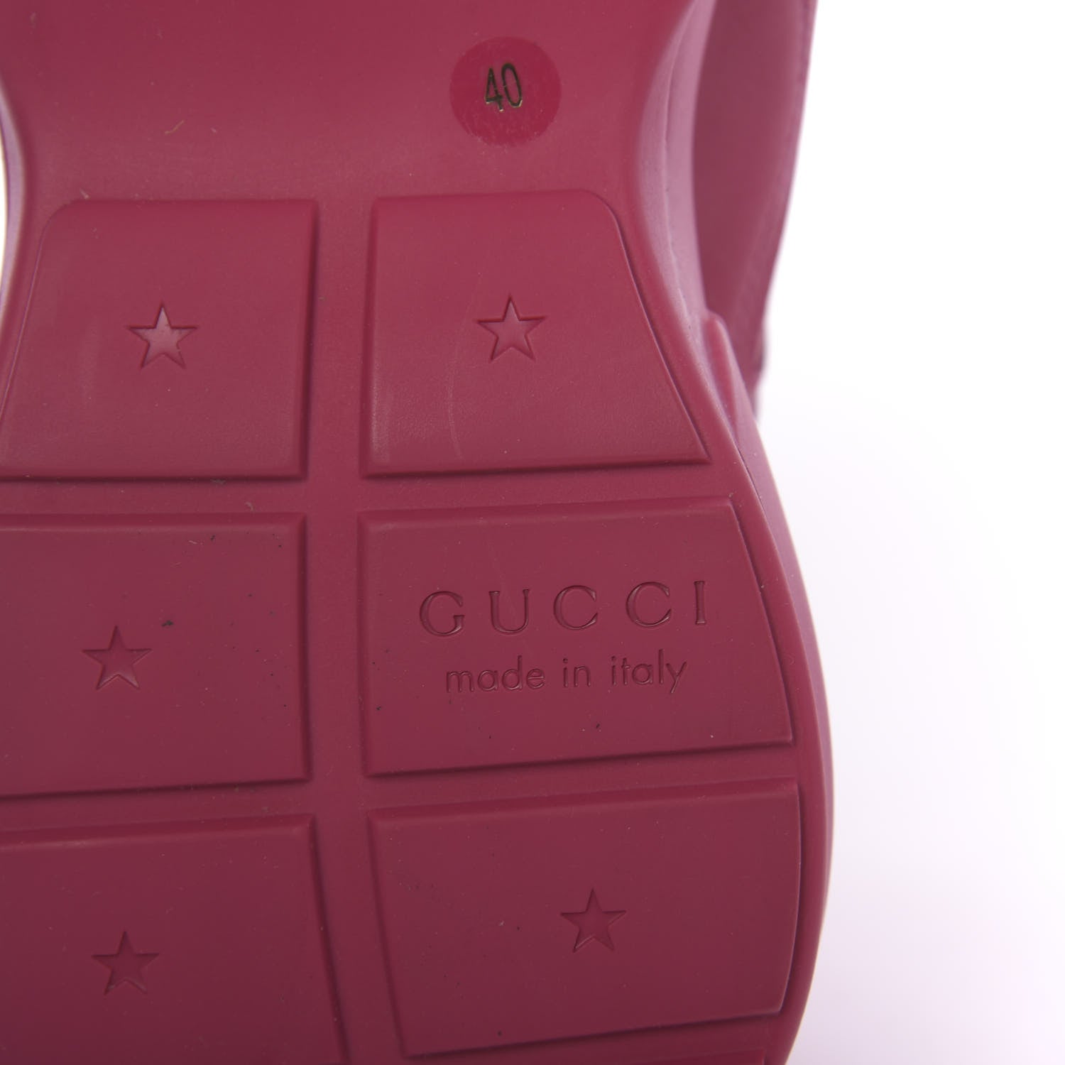 Gucci Calfskin Logo Womens Rhyton Sneakers 40 Box Pink 6 of 9