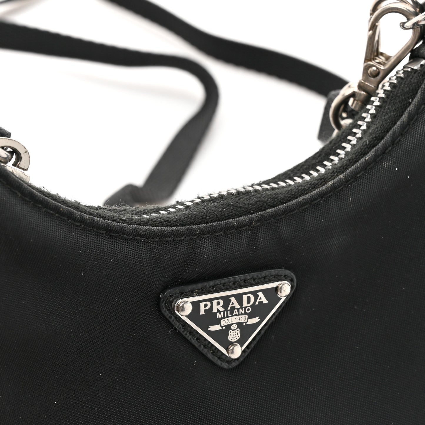 Tessuto Nylon Mini Re-Edition 2000 Shoulder Bag Black