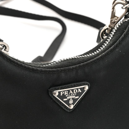 Prada Tessuto Nylon Mini Re-Edition 2000 Shoulder Bag Black 10 of 10