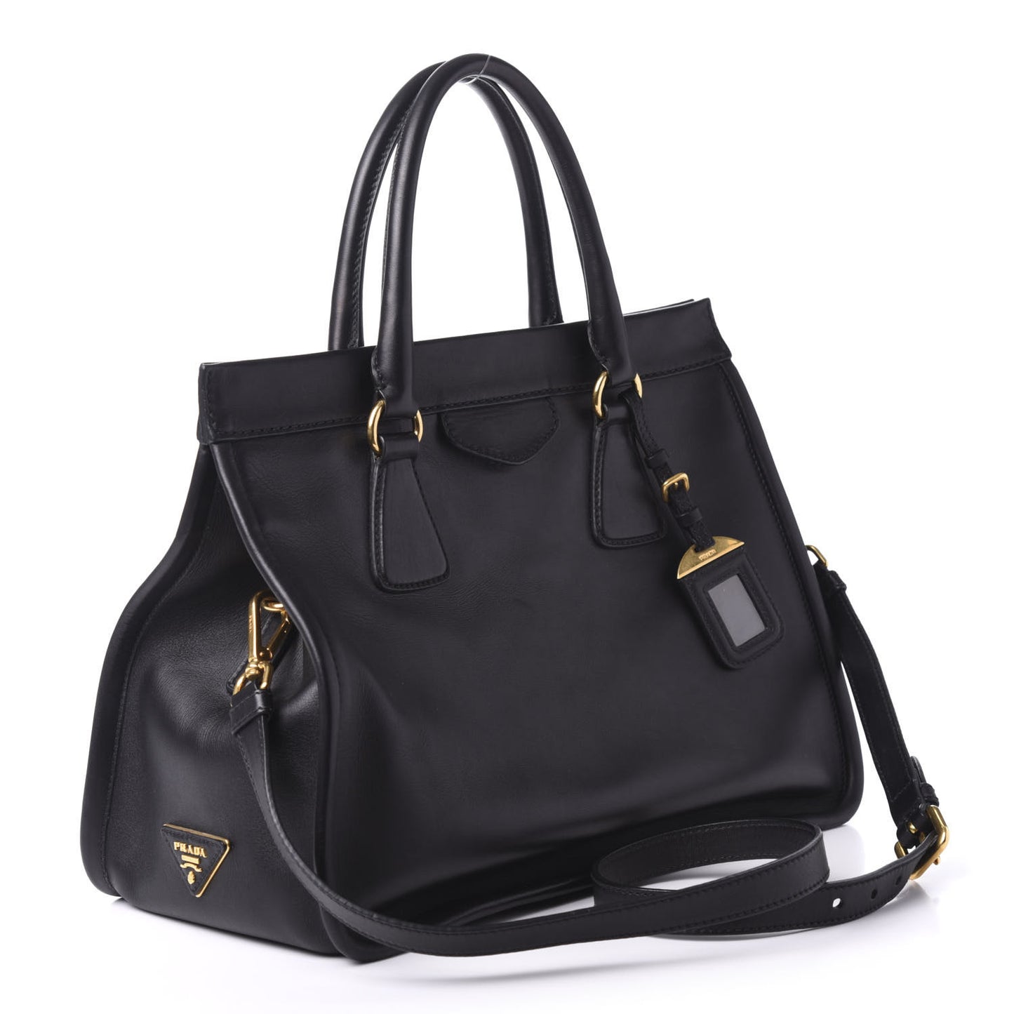 City Calf Tote Black
