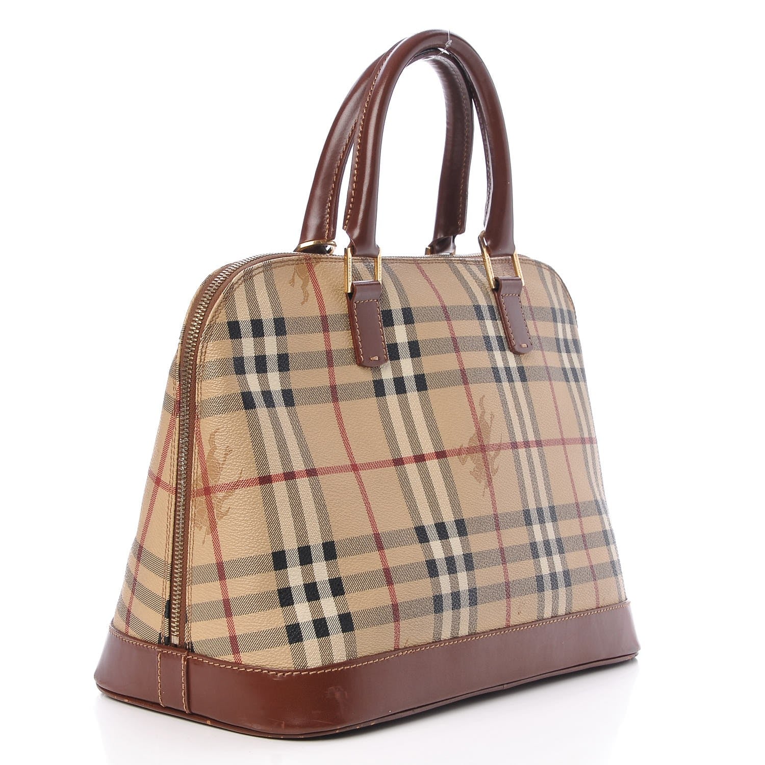 Burberry Haymarket Check Picadilly Bowler Brown 3 of 12