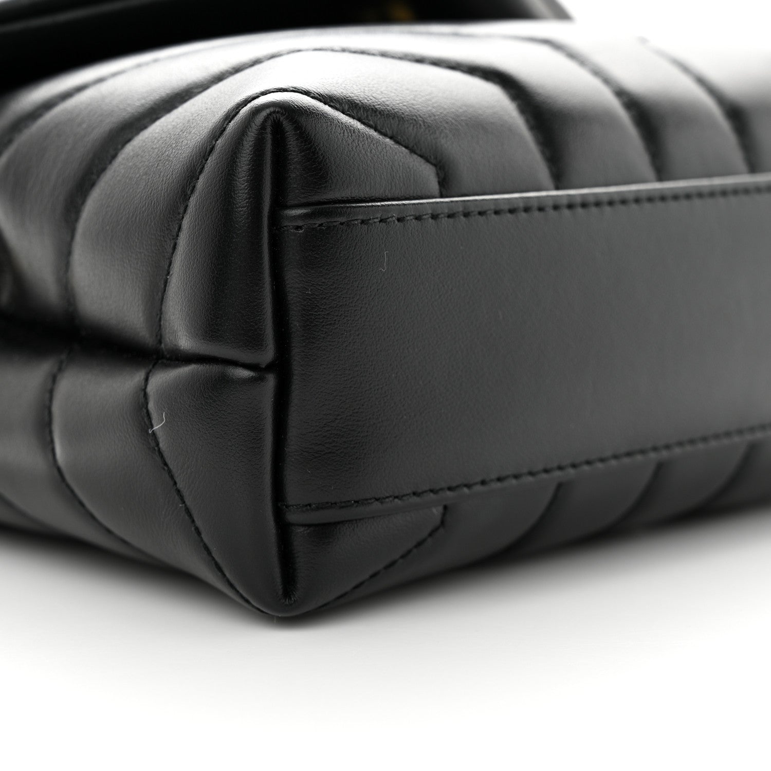 Saint Laurent Calfskin Y Quilted Monogram Toy Loulou Crossbody Bag Black 8 of 10