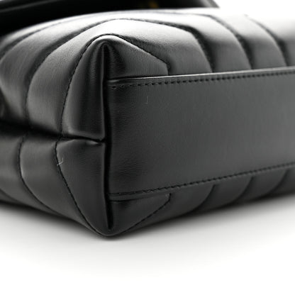 Saint Laurent Calfskin Y Quilted Monogram Toy Loulou Crossbody Bag Black 8 of 10