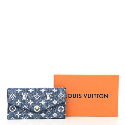 Louis Vuitton Monogram Jacquard Denim Sarah Wallet Bleu 7 of 7