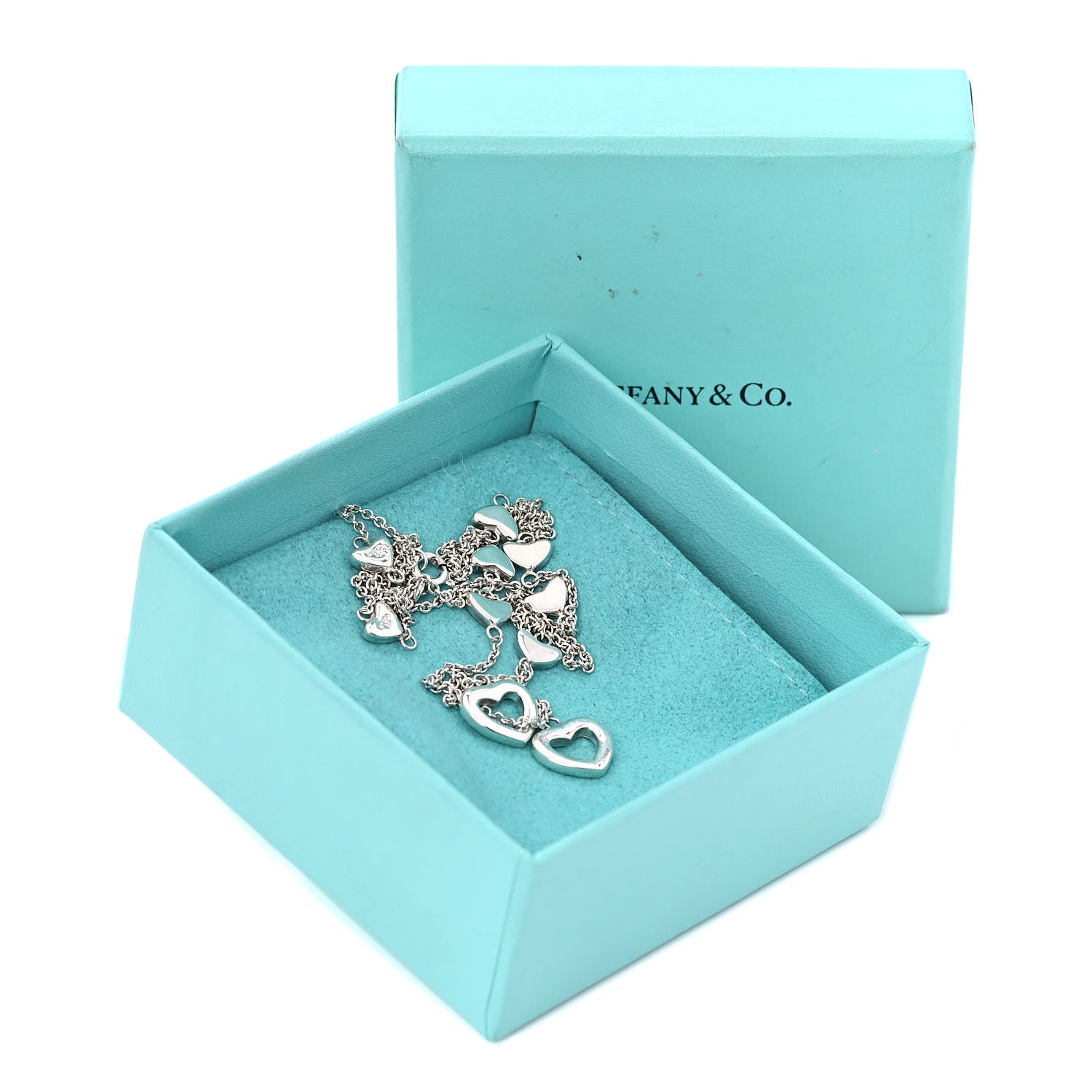 Tiffany Sterling Silver Heart Lariat Necklace 5 of 5