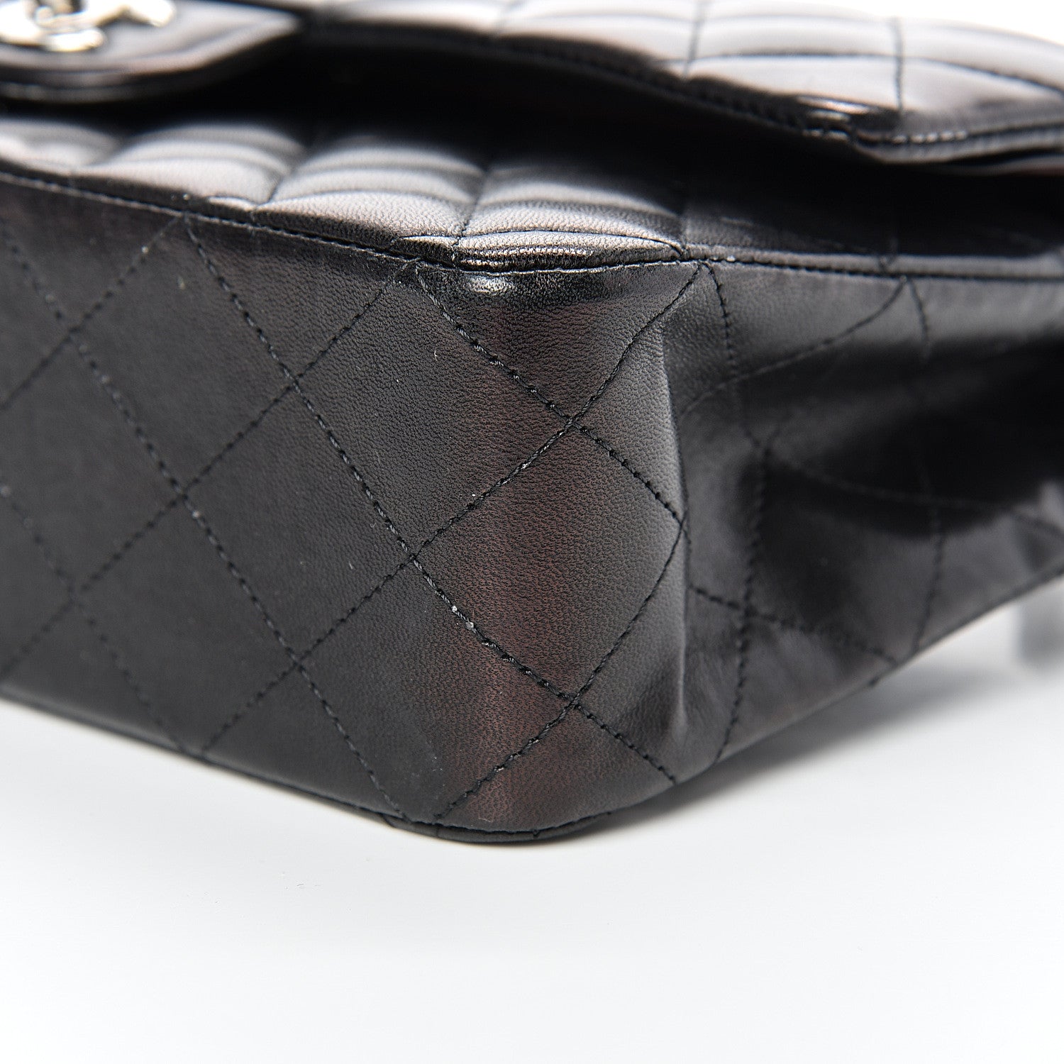 Chanel Lambskin Quilted Medium Double Flap Black 9 of 13