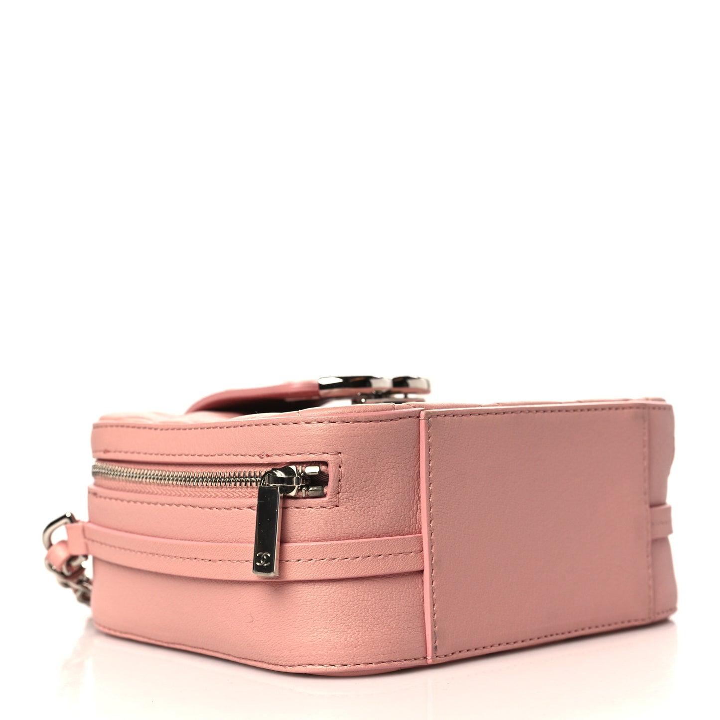 Lambskin Quilted Mini CC Box Camera Bag Pink